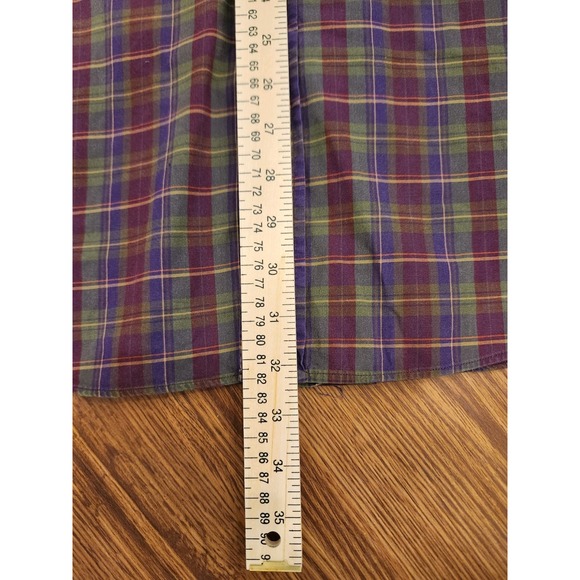 Ralph Lauren Men's Plaid Button Down Shirt Long Sleeve Classic Fit Size Large - Picture 7 of 7